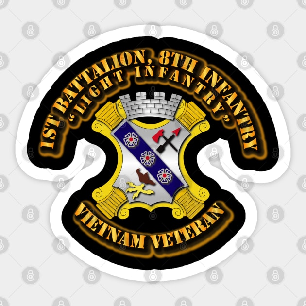 1st Battalion, 8th Infantry [Light Infantry] w OUT SVC Ribbon Sticker by twix123844